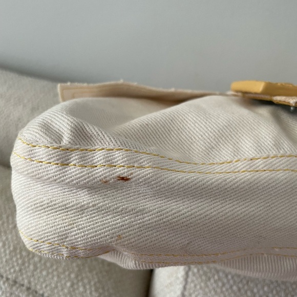 Fendi Cream Shoulder Bag with Gold Buckle - Picture 8 of 8